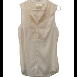 Anthropologie Maeve Eyelet Tank Top